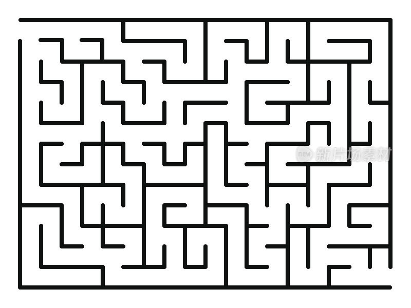 有入口和出口的迷宫/迷宫。矢量图